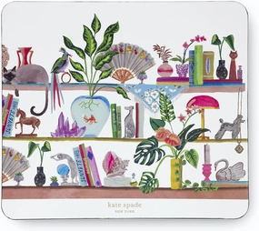 kate spade new york Leatherette Mouse Pad, 9" x 8" Mouse Mat with Non-Slip Back, Cute Mouse Pad for Office Desk, Bookshelf