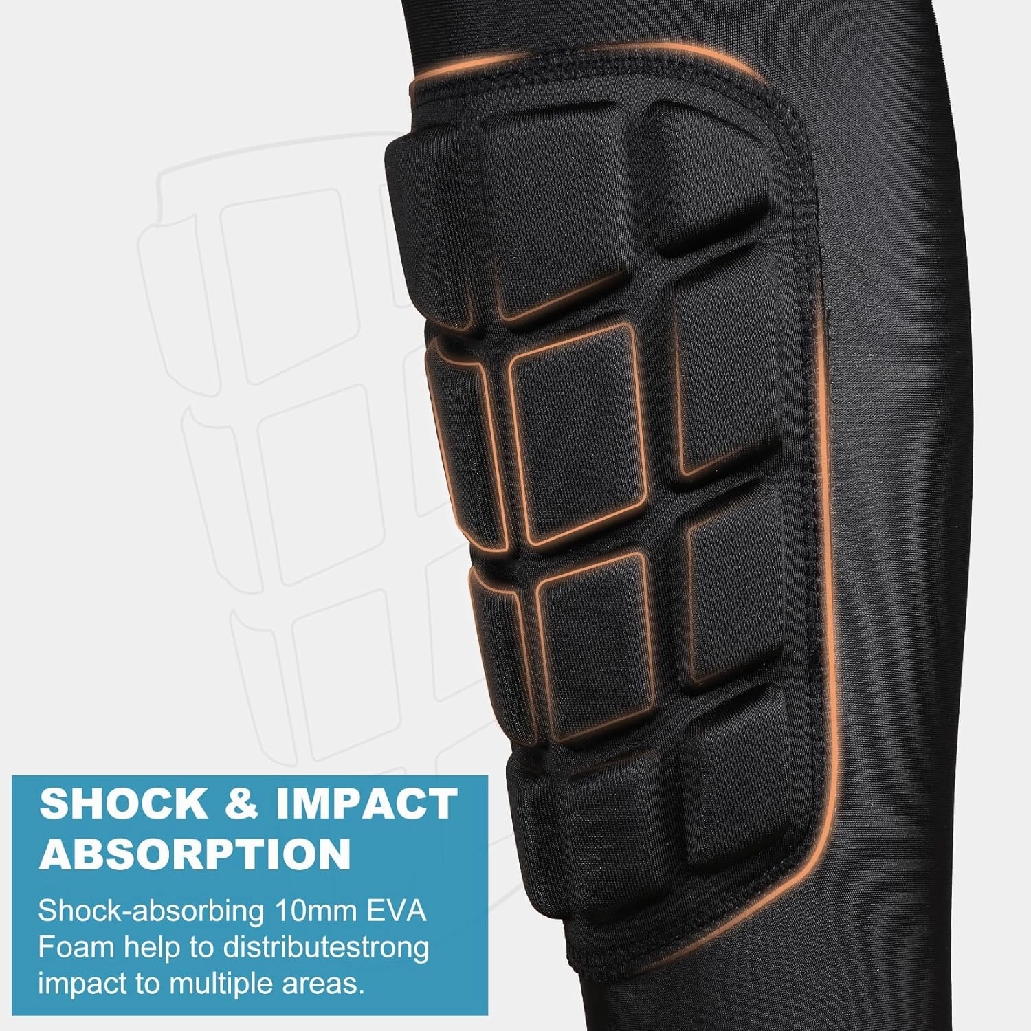 Knee Pad Protective Calf Shin Guards For Adult Youth Leg Compression Sleeve Pad For Football Basketball Volleyball Soccer Protective Gear Calf Support Cuff With Anti-Slip Strip (1 Pair)