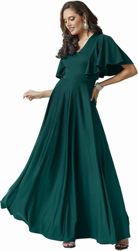 KOH KOH Womens Long Elegant Bridesmaid Evening Cocktail Modest Maxi Dress