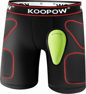 KOOPOW Youth Boys Padded Sliding Shorts Slider Pad with Soft Protective Athletic Cup for Baseball, Football, Lacrosse