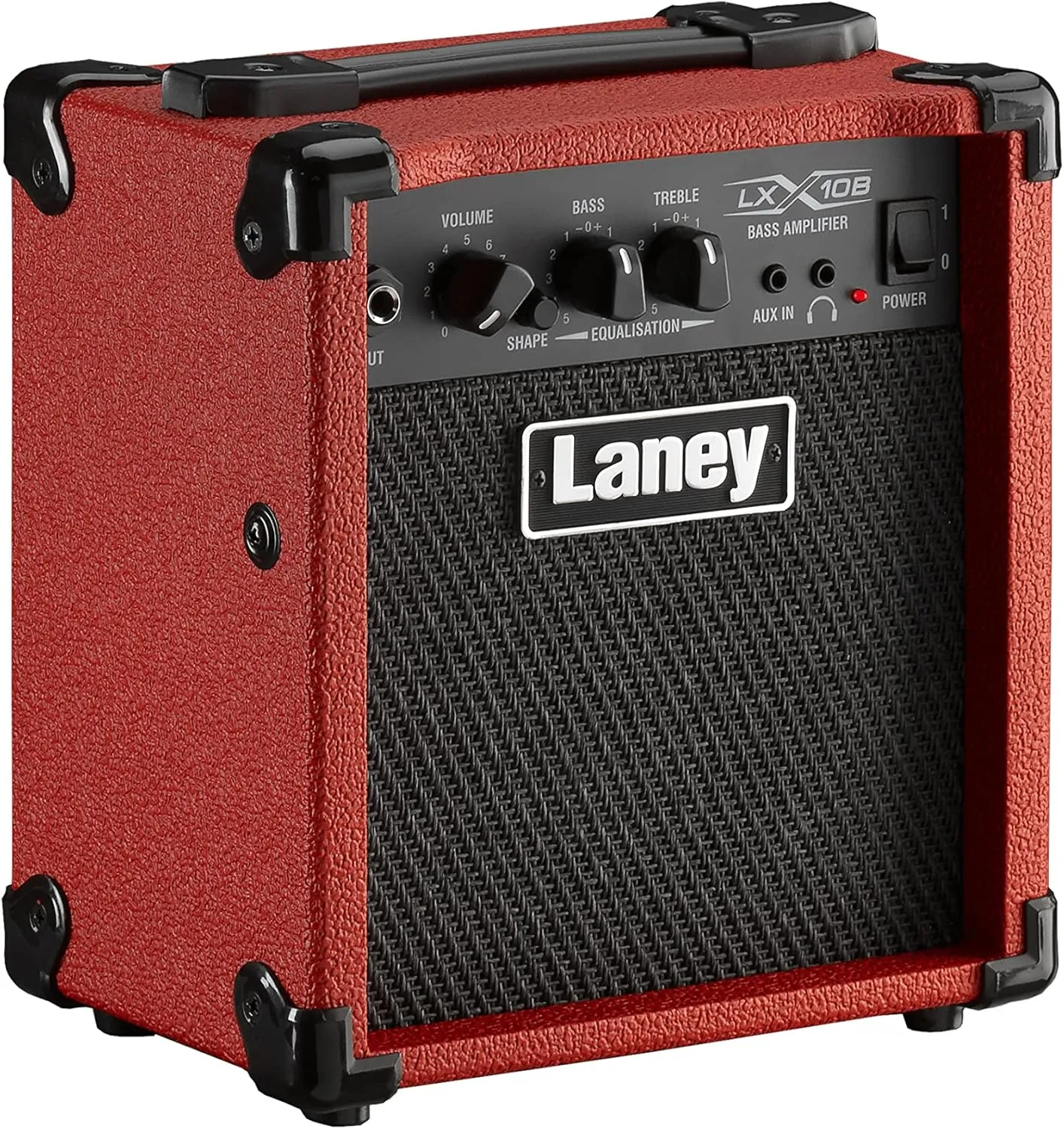 Laney LX10B-RED Bass Guitar Combo 10W 5 Inch Woofer, Red
