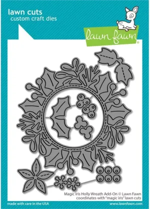 Lawn Fawn LF3253 Magic Iris Holly Wreath Add-On Dies