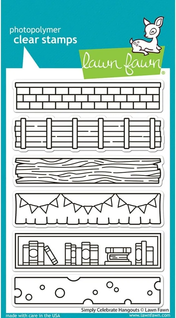 Lawn Fawn LF3719 Simply Celebrate Hangouts 4X6 Clear Stamp Set