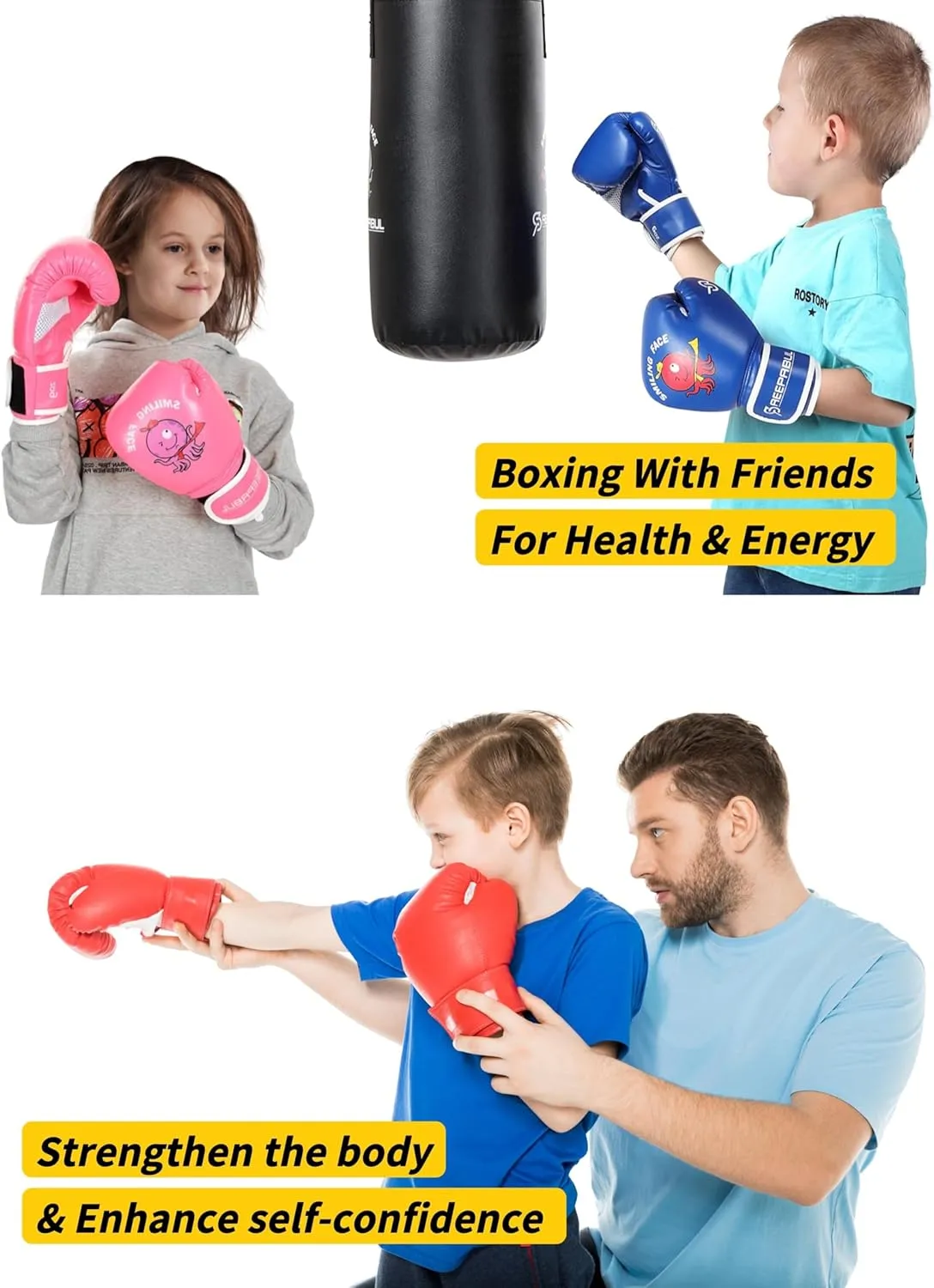 Limited Kids Boxing Gloves for 3-8 Year Boys and Girls, Toddler Boxing Gloves for Kids Training, Boxing Gloves Kid Sparring for Punching Bag, Kickboxing, Muay Thai, MMA