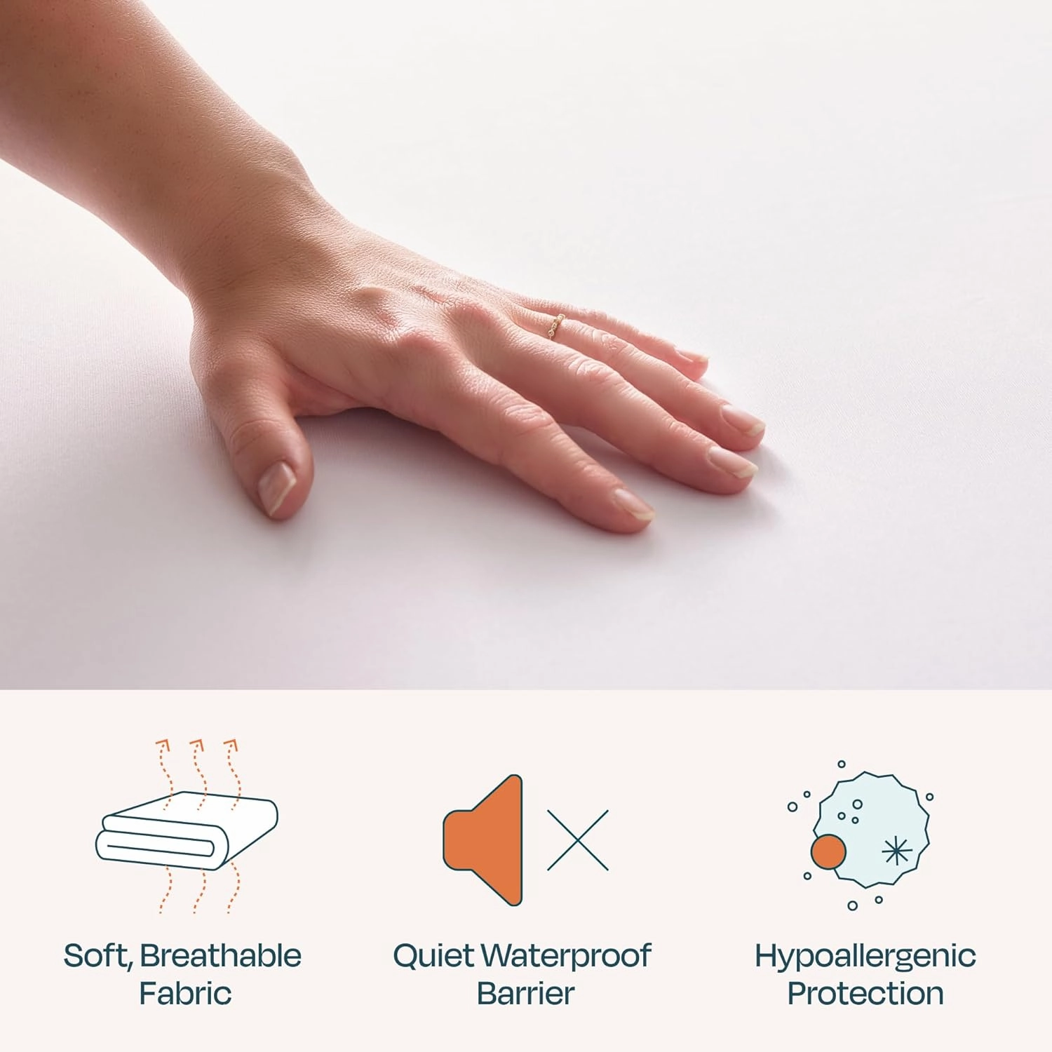 LINENSPA Premium Mattress Protector - White - Twin Size - Breathable Polyester - Fitted Style - Waterproof Design - Machine Washable & Dryer Safe - Mattress Protector for Kids, Teens, and Adults