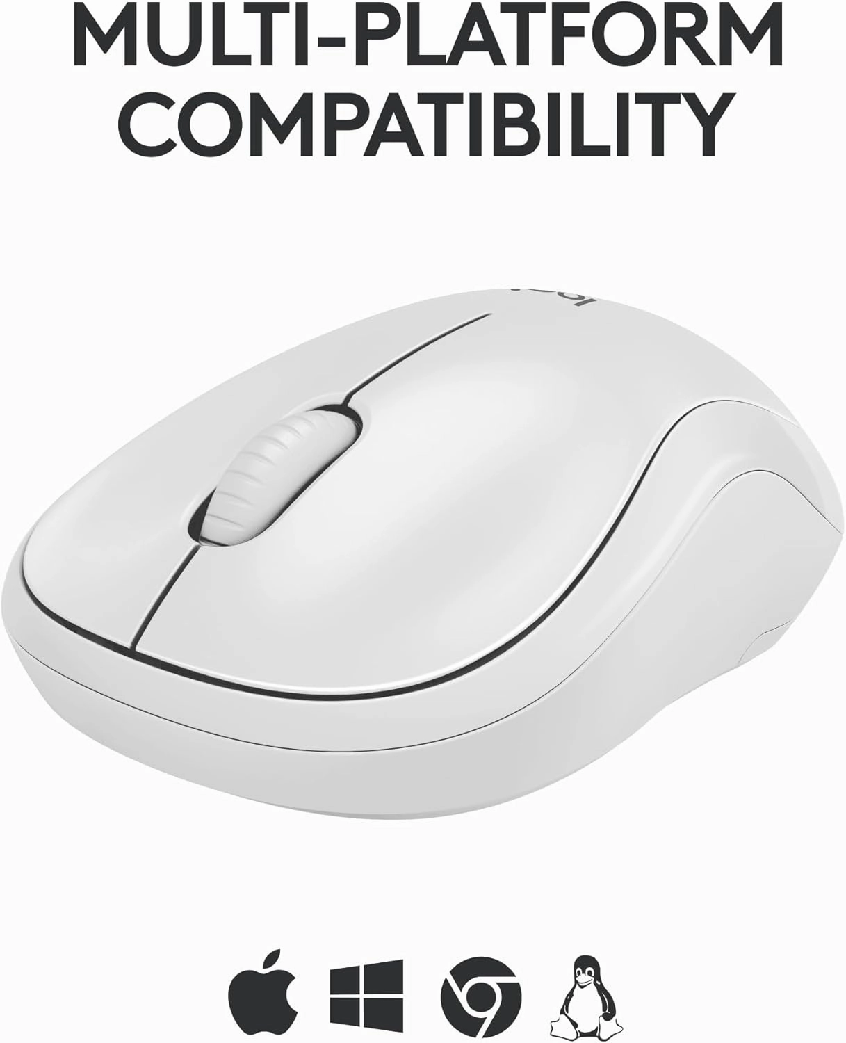 Logitech M240 Silent Bluetooth Mouse, Wireless, Compact, Portable, Smooth Tracking, 18-Month Battery, for Windows, macOS, ChromeOS, Compatible with PC, Mac, Laptop, Tablets - Off White
