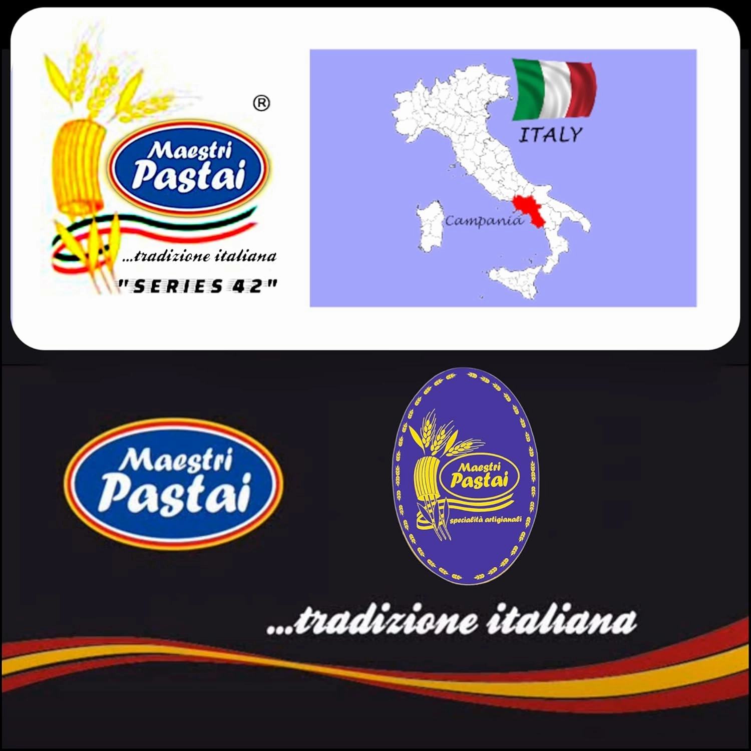 Maestri Pastai, Gourmet Creste Di Gallo "Rooster Crest" Italian Pasta (Special "Series 42"), Premium Quality "Italian Elbow Macaroni" from Mercato San Severino, Italy, 17.66 oz (1.1 lbs) (Pack of 3)