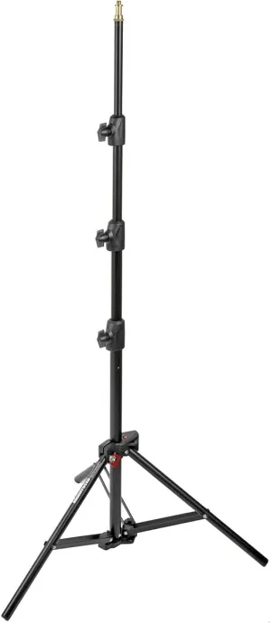 Manfrotto 1051BAC 83" Air Cushioned Aluminum Mini Compact Stand with 4-Sections & 3 Risers, Black