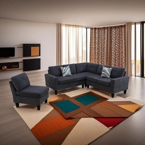 Max Sectional Sofa Set for Living Room, Apartment, Guest Room, playroom and Office