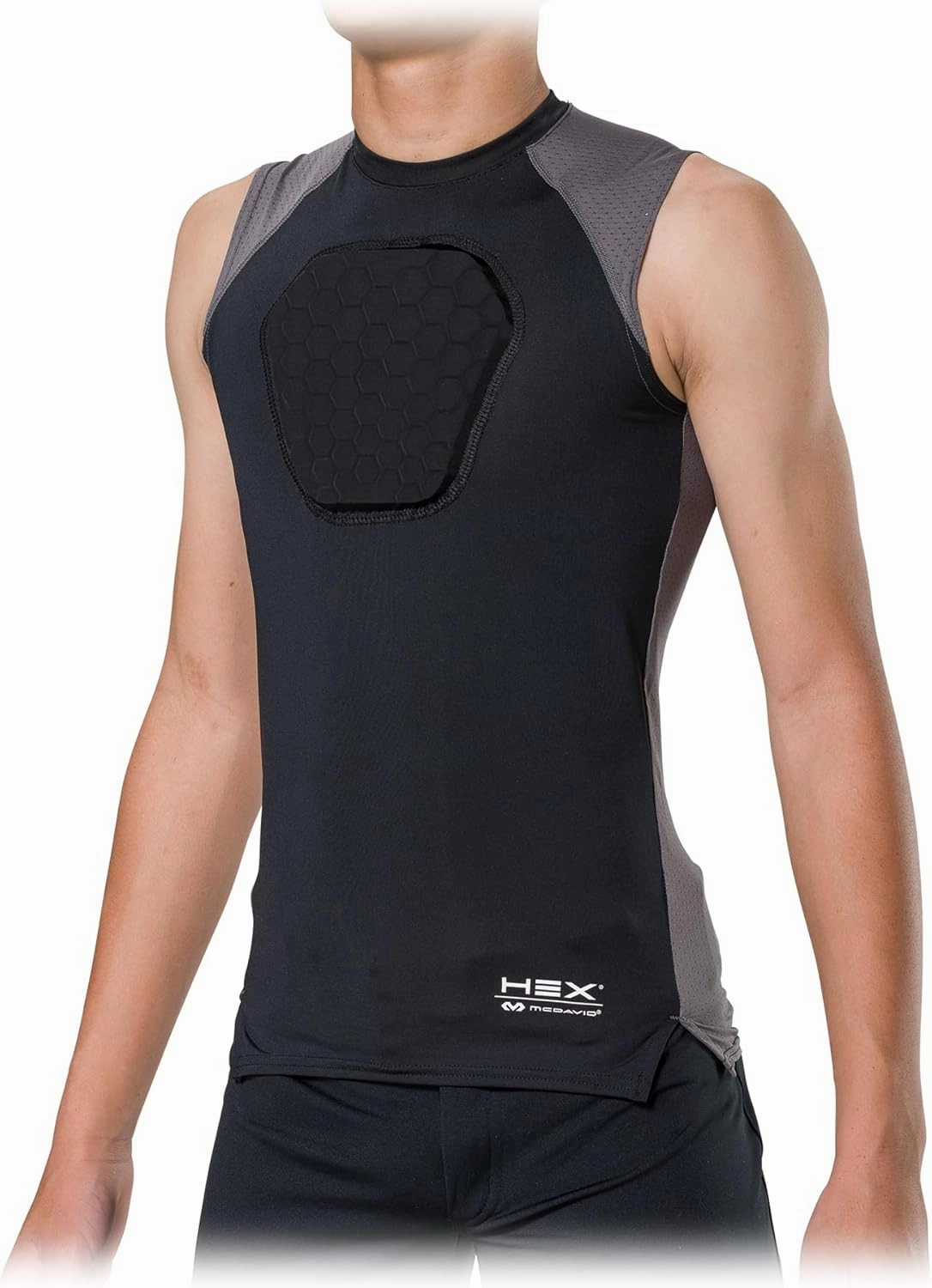 McDavid Youth Chest Protector Baseball Heart Guard Sternum Protection Compression Shirt. HEX Padded Shirt