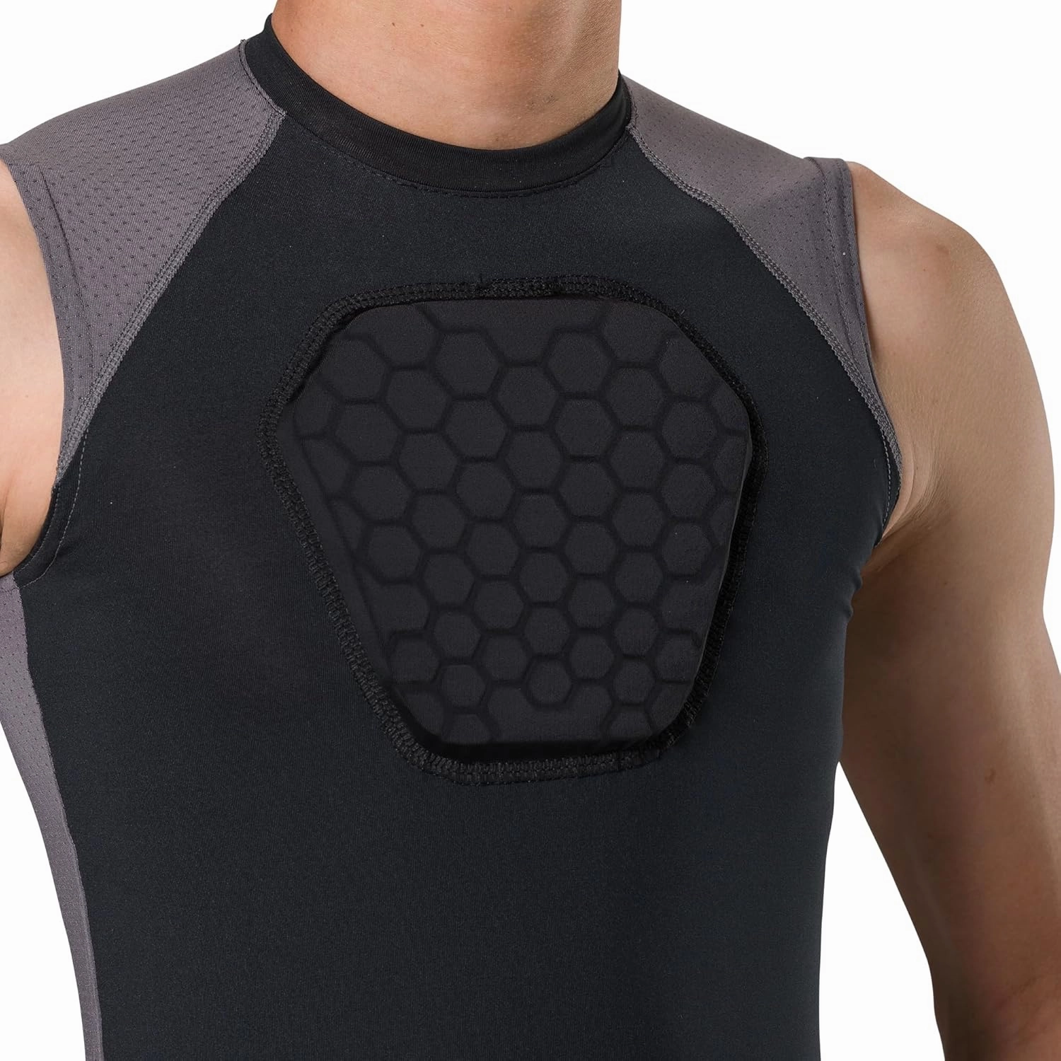 McDavid Youth Chest Protector Baseball Heart Guard Sternum Protection Compression Shirt. HEX Padded Shirt