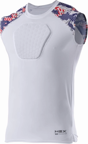 McDavid Youth Chest Protector Baseball Heart Guard Sternum Protection Compression Shirt. HEX Padded Shirt
