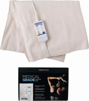 Medical Grade Heating pad with Automatic Moist Heat by Thermotech, High Heat Heating pad for Back Pain and Cramps - 2nd Gen Version (Extra Large King Digital - 26" by 14")