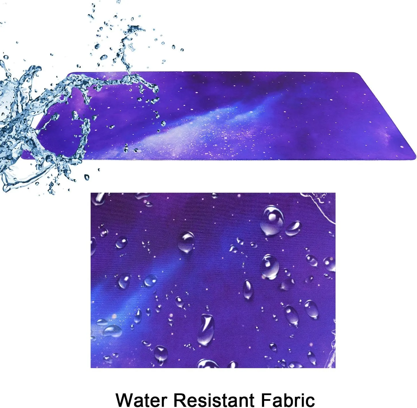 Meffort Inc Extra Large Extended Gaming Desk Mat Non-Slip Rubber Pads Stitched Edges XXLG Mouse Pad 35.4 x 15.7 inch - Galaxy Universe