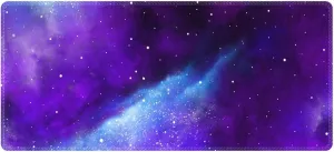 Meffort Inc Extra Large Extended Gaming Desk Mat Non-Slip Rubber Pads Stitched Edges XXLG Mouse Pad 35.4 x 15.7 inch - Galaxy Universe
