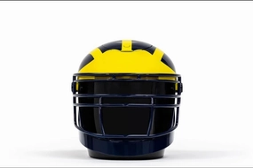 Michigan Wolverines EHB Full Size Helmet Single Pod Serve Helmet Coffee Maker, Coffee Machine for K-Cup Capsule, Yellow Helmet Coffee Maker