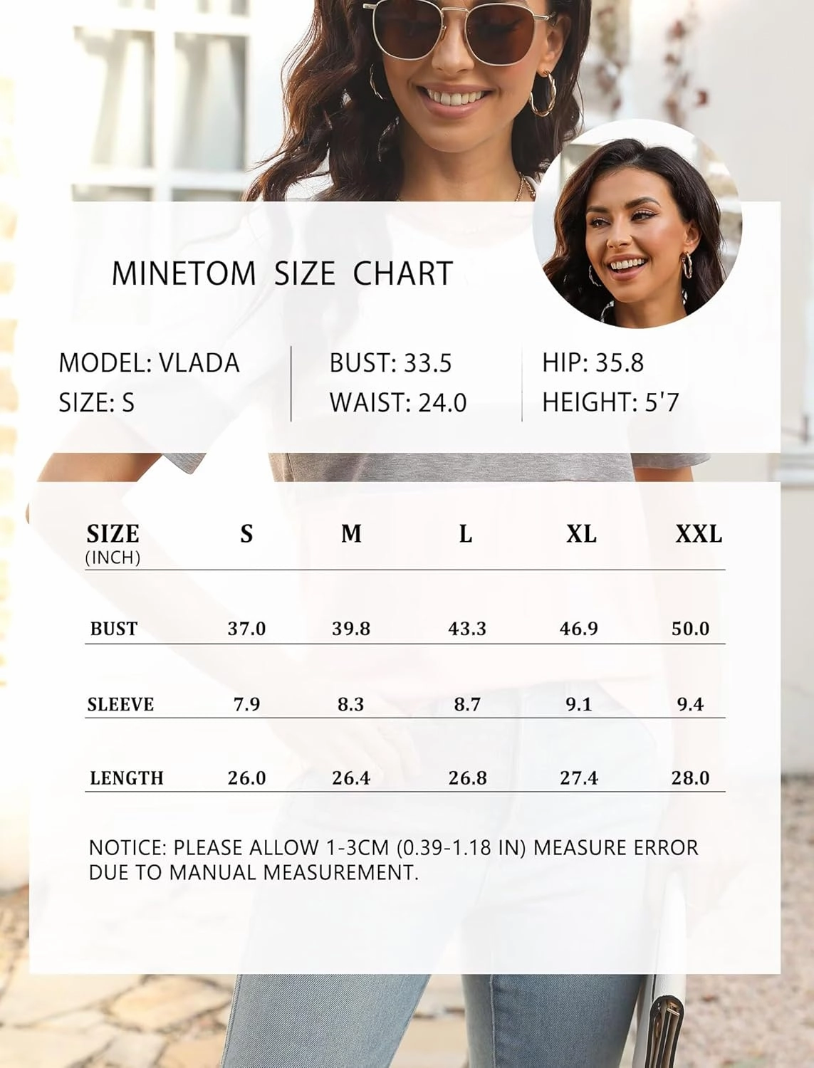 Minetom Women’s T Shirts Color Block Short Sleeve Tops Casual Summer Tees