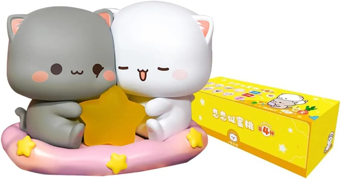 Mitao Cat Series 4 Blind Box Figures Action Random Popular Collection Cute Model Birthday Gift Guess Blind Bag Desktop Ornaments Doll（8 Pack）