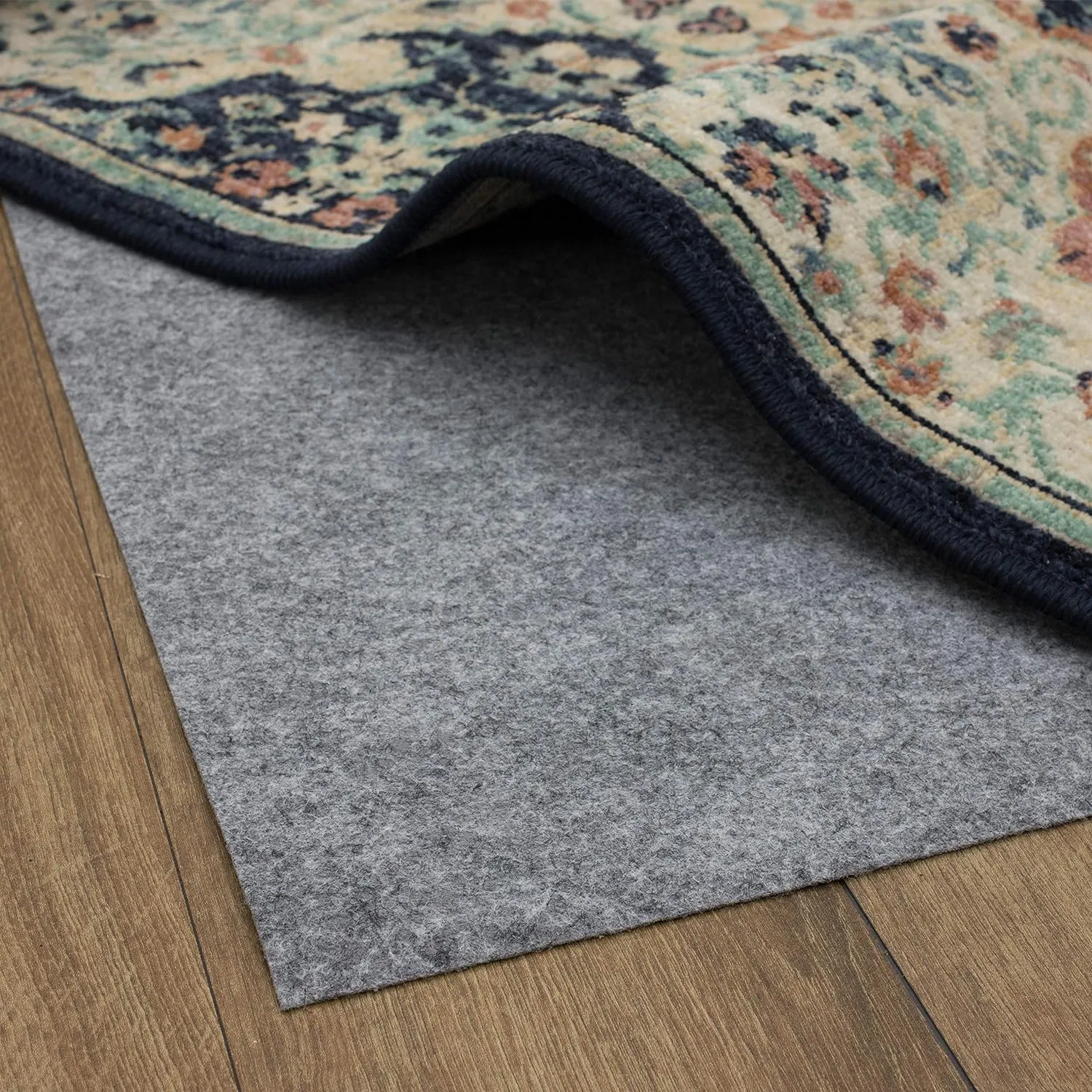 Mohawk Home 8 x 10 1/8 Low Profile Non Slip Rug Pad Felt   Rubber Gripper, Great For High Traffic Areas -Safe For All Floors