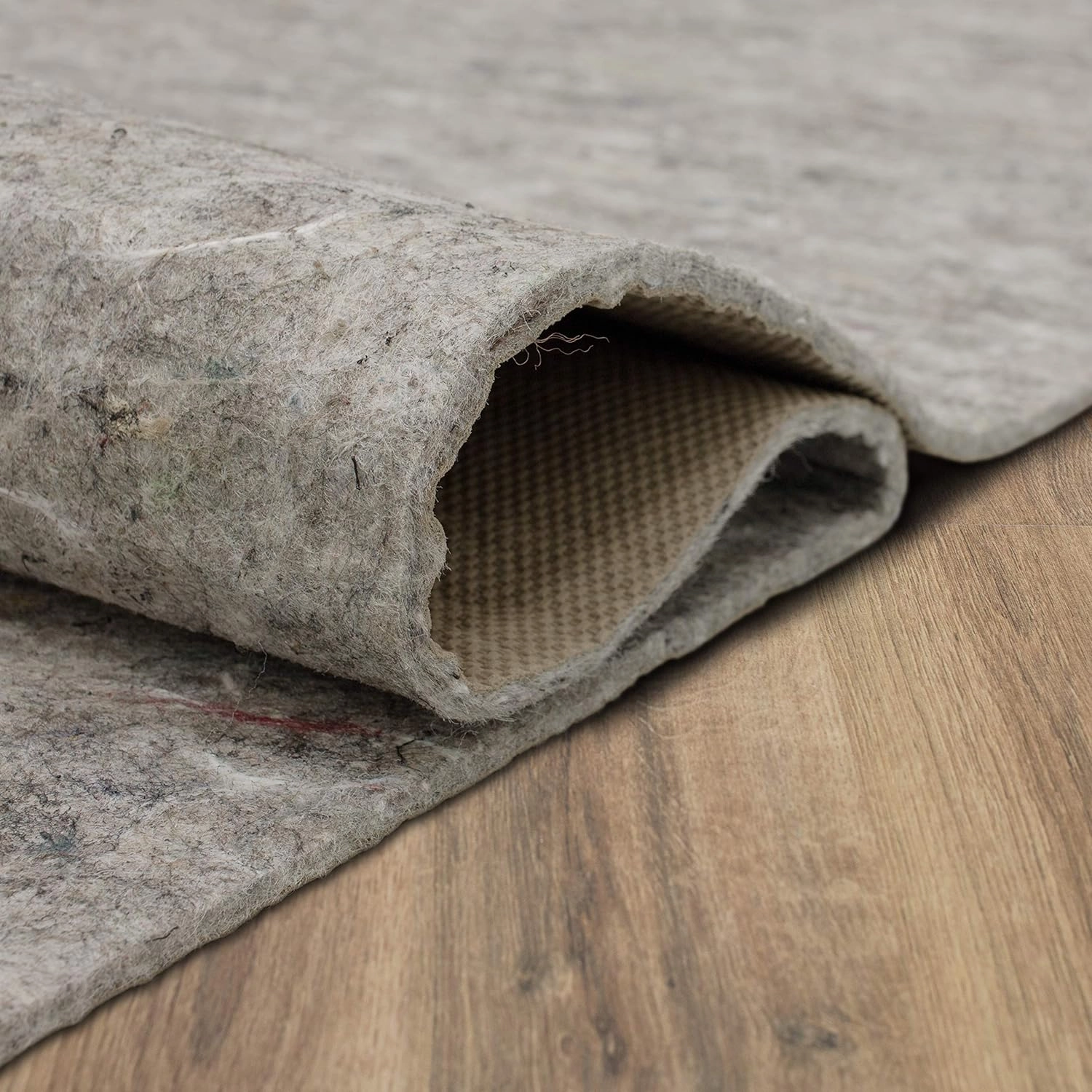 Mohawk Home 8' x 10' Non Slip Rug Pad Gripper 1/4 Thick Dual Surface Felt   Rubber Gripper - Safe for All Floors, Brown