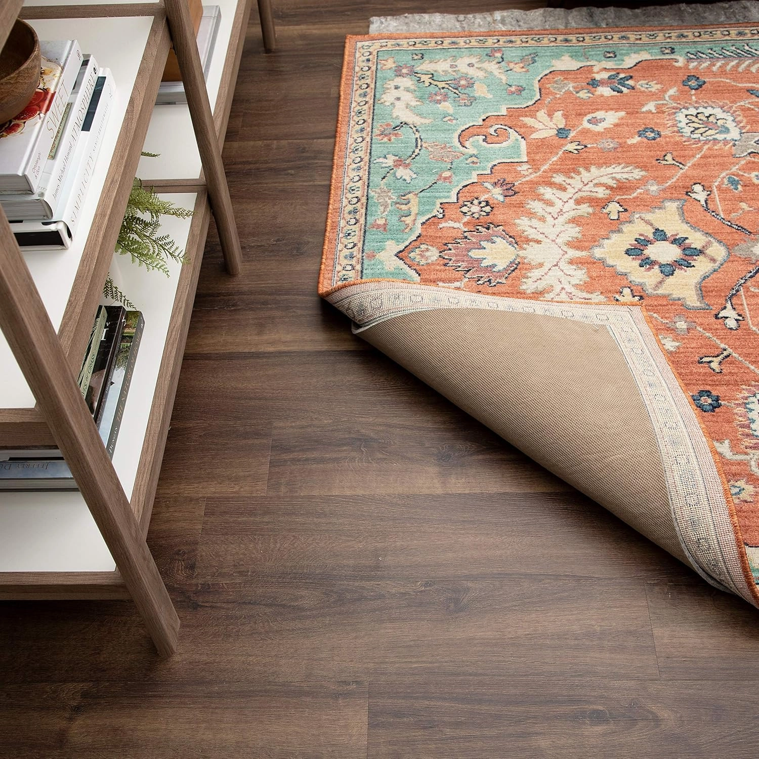 Mohawk Home 8' x 10' Non Slip Rug Pad Gripper 1/4 Thick Dual Surface Felt   Rubber Gripper - Safe for All Floors, Brown