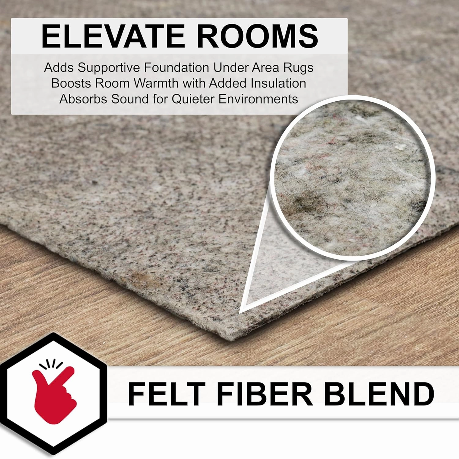 Mohawk Home 9 x 12 Waterproof Non Slip Rug Pad, Felt Cushion   Rubber, Pet and Kid Proof, Reversible – Safe for All Floors