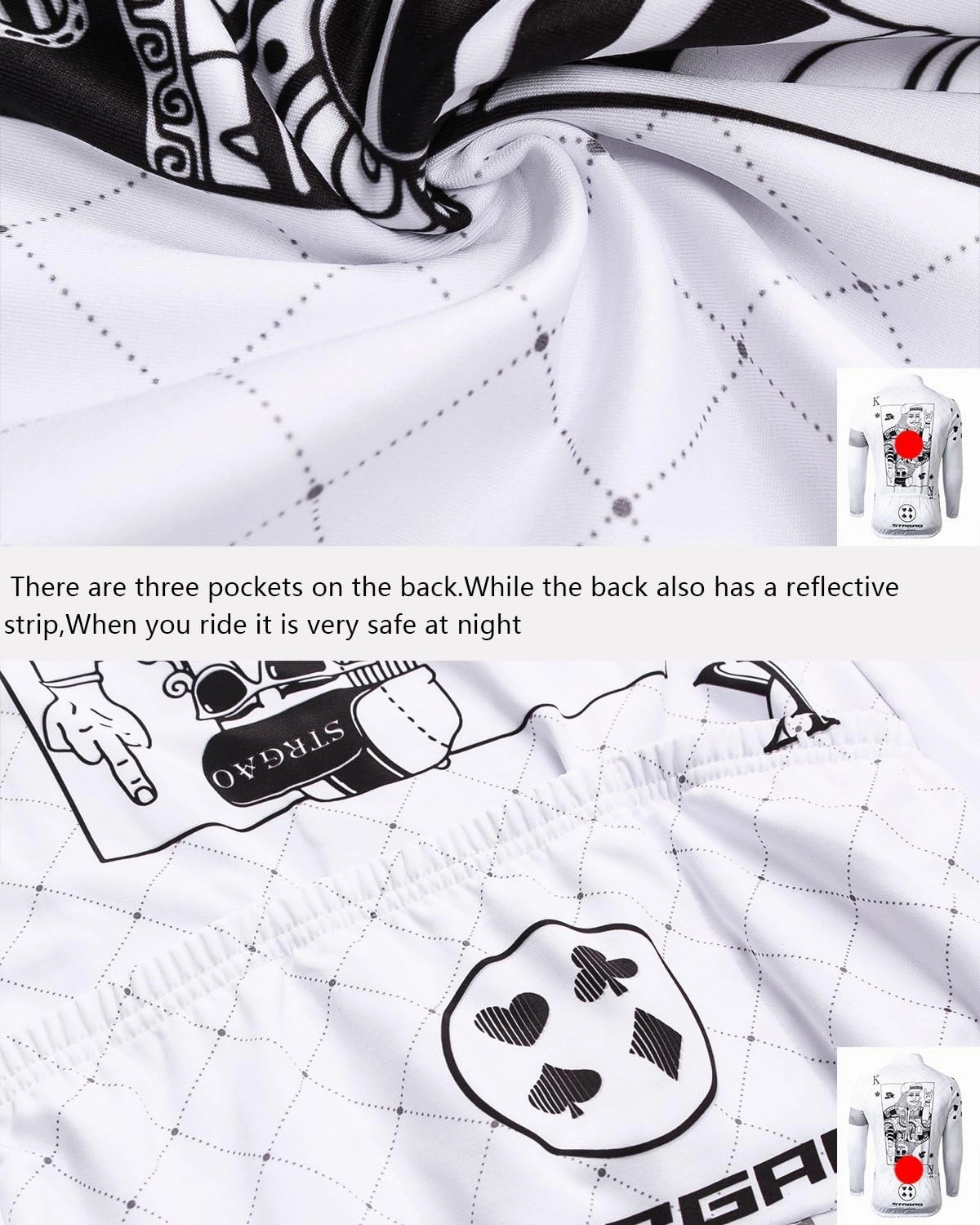 MR Strgao Men's Cycling Winter Thermal Jacket Windproof Long Sleeves Bike Jersey Bicycle Coat