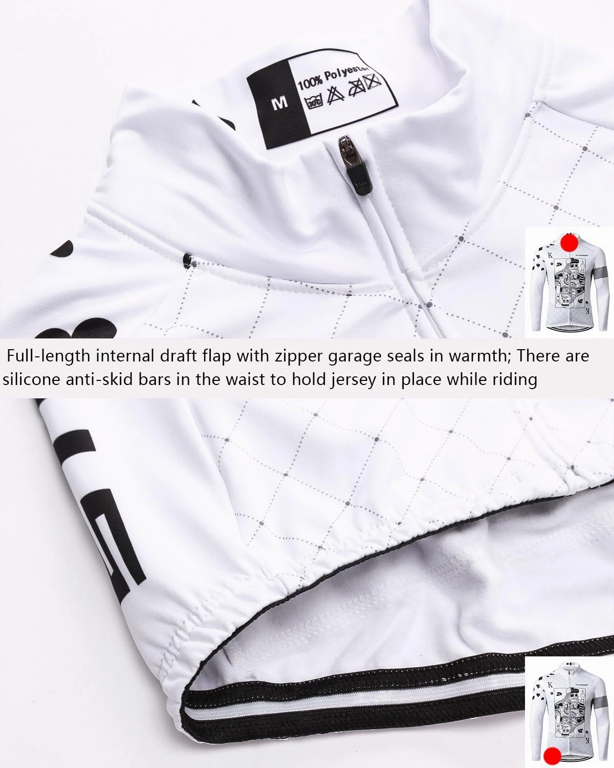 MR Strgao Men's Cycling Winter Thermal Jacket Windproof Long Sleeves Bike Jersey Bicycle Coat