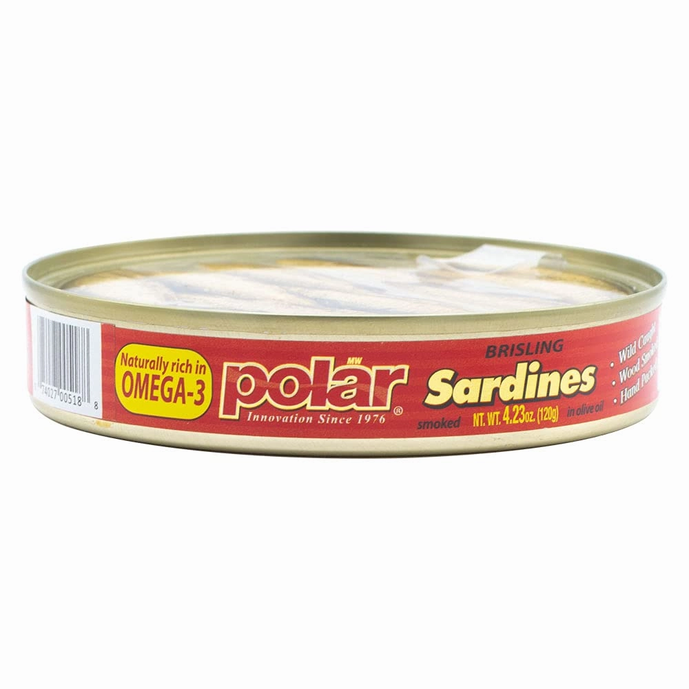 MW Polar Brisling Sardines, Smoked In Olive Oil, 4.23 Oz - Pack of 12