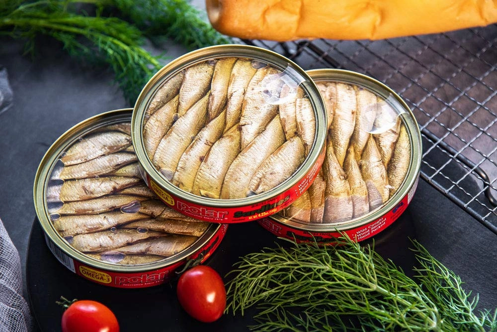 MW Polar Brisling Sardines, Smoked In Olive Oil, 4.23 Oz - Pack of 12