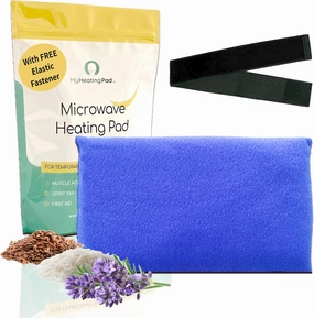 My Heating Pad Microwave Heating Pad - Moist Microwavable Heating Pads for Joints and Muscles Relief - Microwave Hot Pack Heat Pad for Cramps - Chilled or Heated Pad Therapy - Blue - Lavender Scent