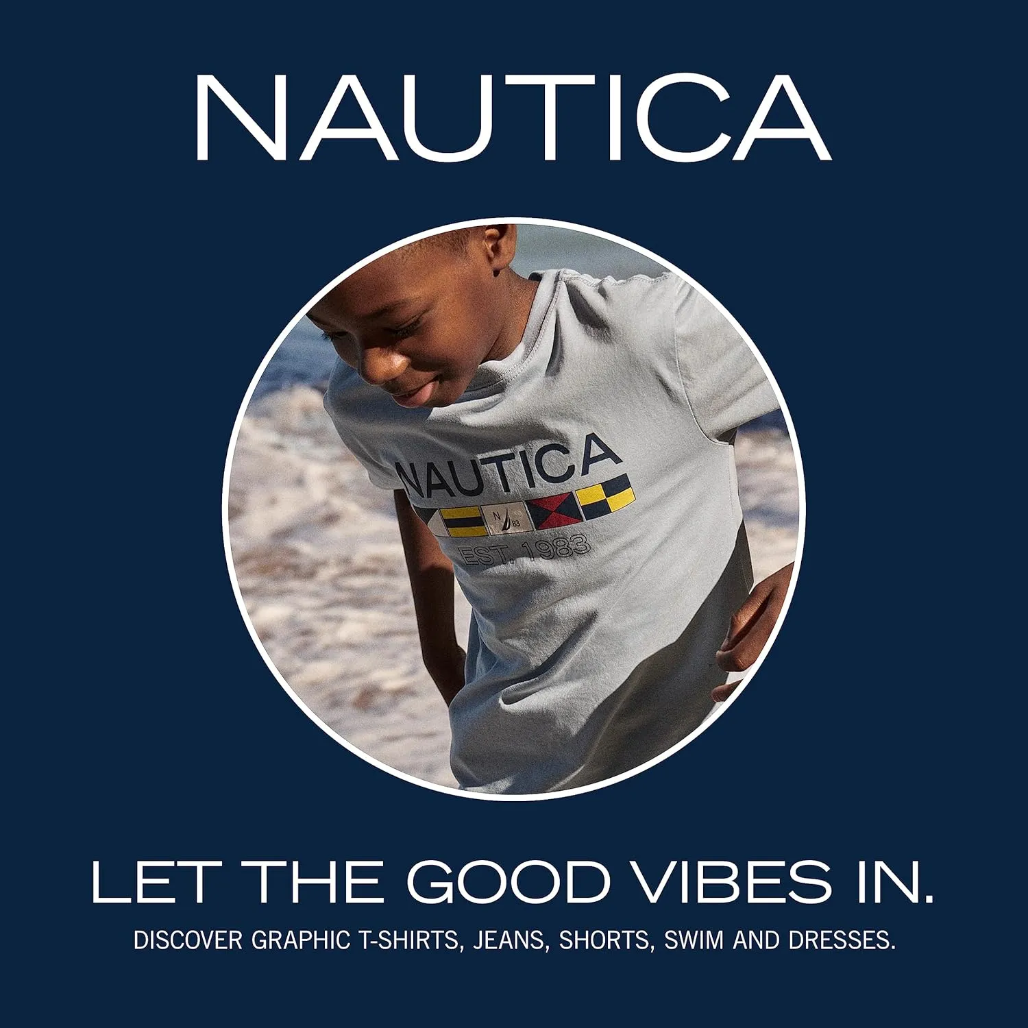 Nautica Boys' Short Sleeve Anchor Polo, Button Closure, Soft & Comfortable, Pique Fabric