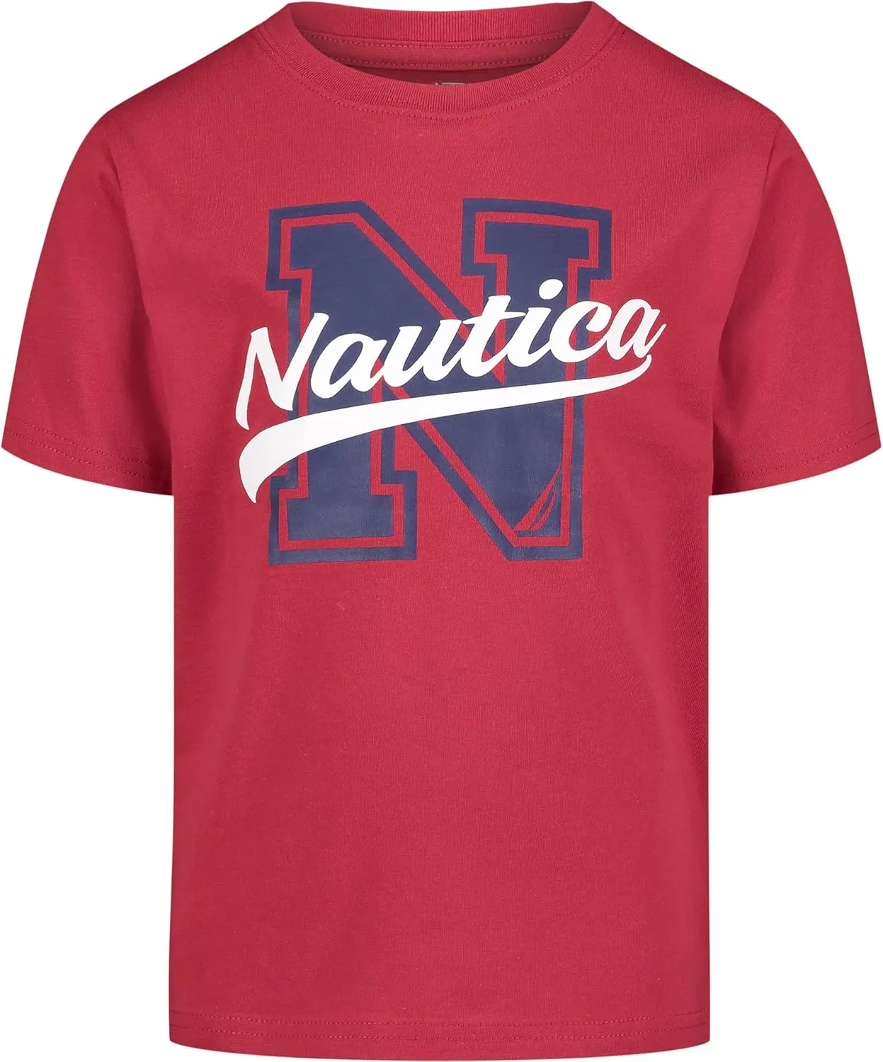 Nautica Boys' Short Sleeve Graphic Crew Neck T-Shirt, Soft, Comfortable, Relaxed Fit