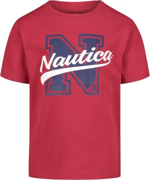 Nautica Boys' Short Sleeve Graphic Crew Neck T-Shirt, Soft, Comfortable, Relaxed Fit
