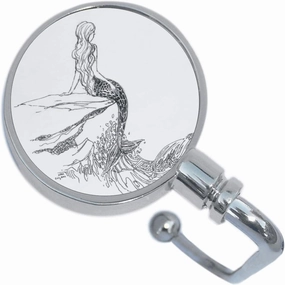 NewCharms Mermaid Outline Drawing Purse Hanger