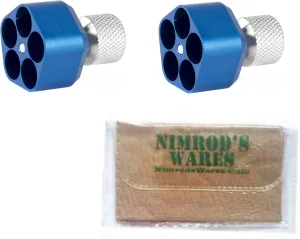 Nimrod's Wares Two Pachmayr S&W J Frame .357 .38 SPL Speedloaders 5-Rd Competition 02650 Bundle Microfiber Cloth