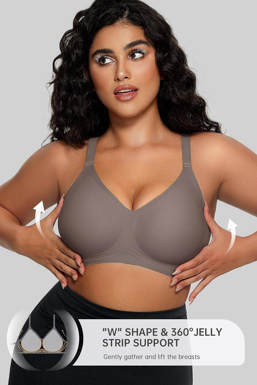 OEAK Women Comfortable Push Up Bras Wireless Seamless Full Coverage Bralette Buttery Soft Everyday Tshirt Bra Convertible Bra