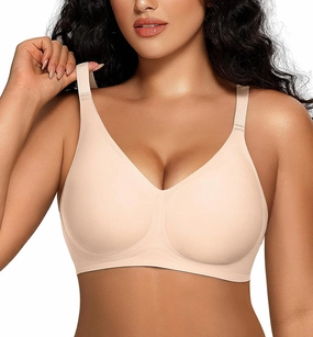 OEAK Women Comfortable Push Up Bras Wireless Seamless Full Coverage Bralette Buttery Soft Everyday Tshirt Bra Convertible Bra