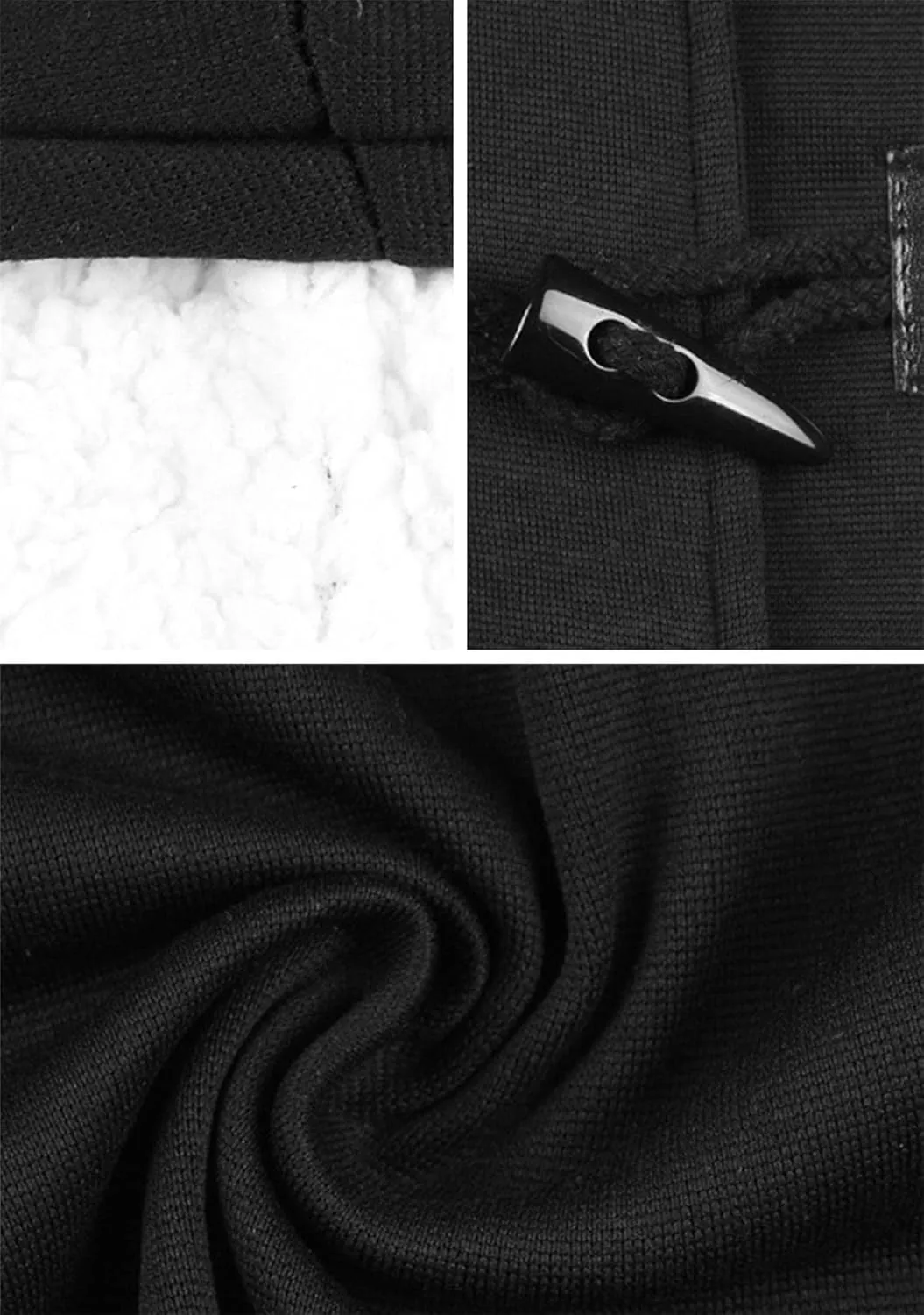 OMZIN Women Classic Hooded Coat Winter Casual Outerwear Fleece Lined Pockets