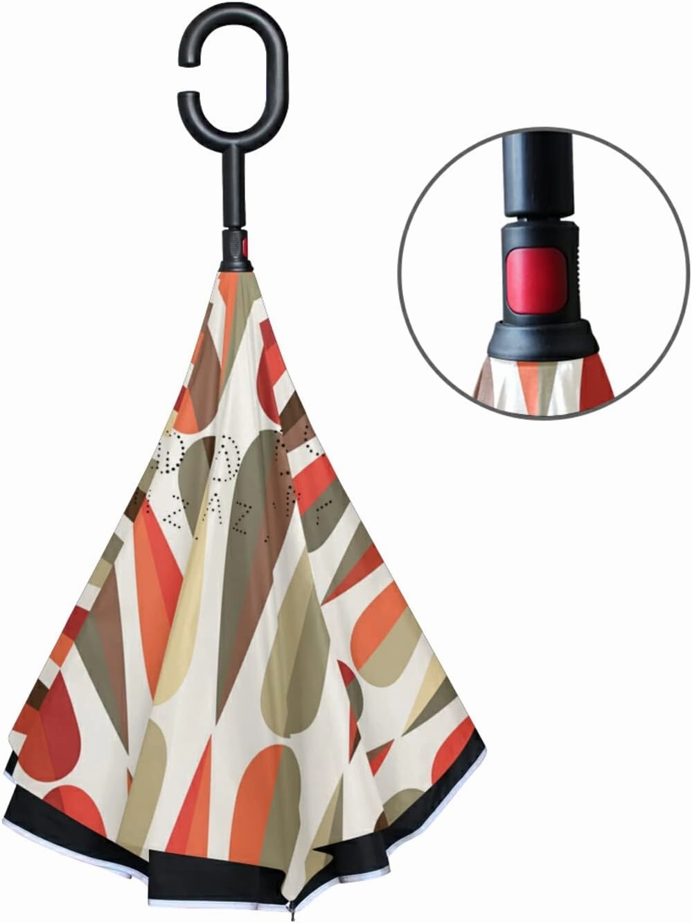 Oyihfvs Double Layer Inverted Umbrella, With C-Shaped Handle Windproof UV Proof Durable Parasol, For Men Women Outdoor Folding Rain Sun