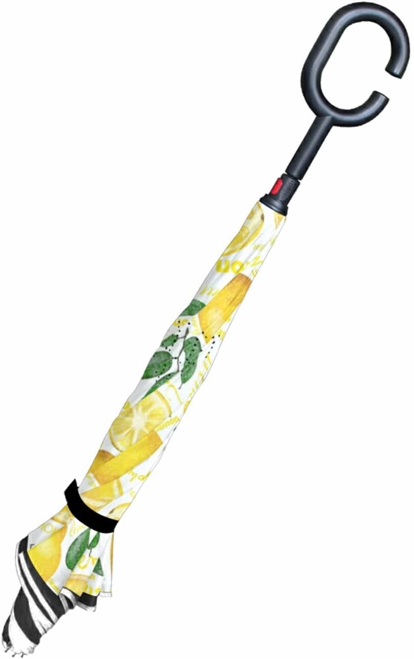 Oyihfvs Double Layer Inverted Umbrella, With C-Shaped Handle Windproof UV Proof Durable Parasol, For Men Women Outdoor Folding Rain Sun