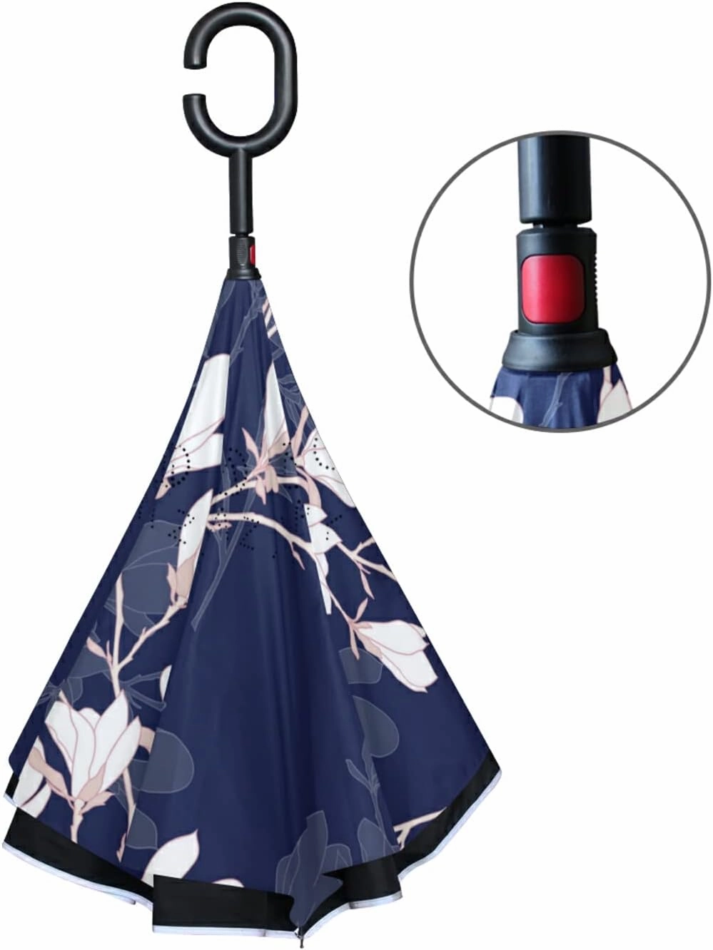 Oyihfvs Double Layer Inverted Umbrella, With C-Shaped Handle Windproof UV Proof Durable Parasol, For Men Women Outdoor Folding Rain Sun