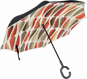 Oyihfvs Double Layer Inverted Umbrella, With C-Shaped Handle Windproof UV Proof Durable Parasol, For Men Women Outdoor Folding Rain Sun