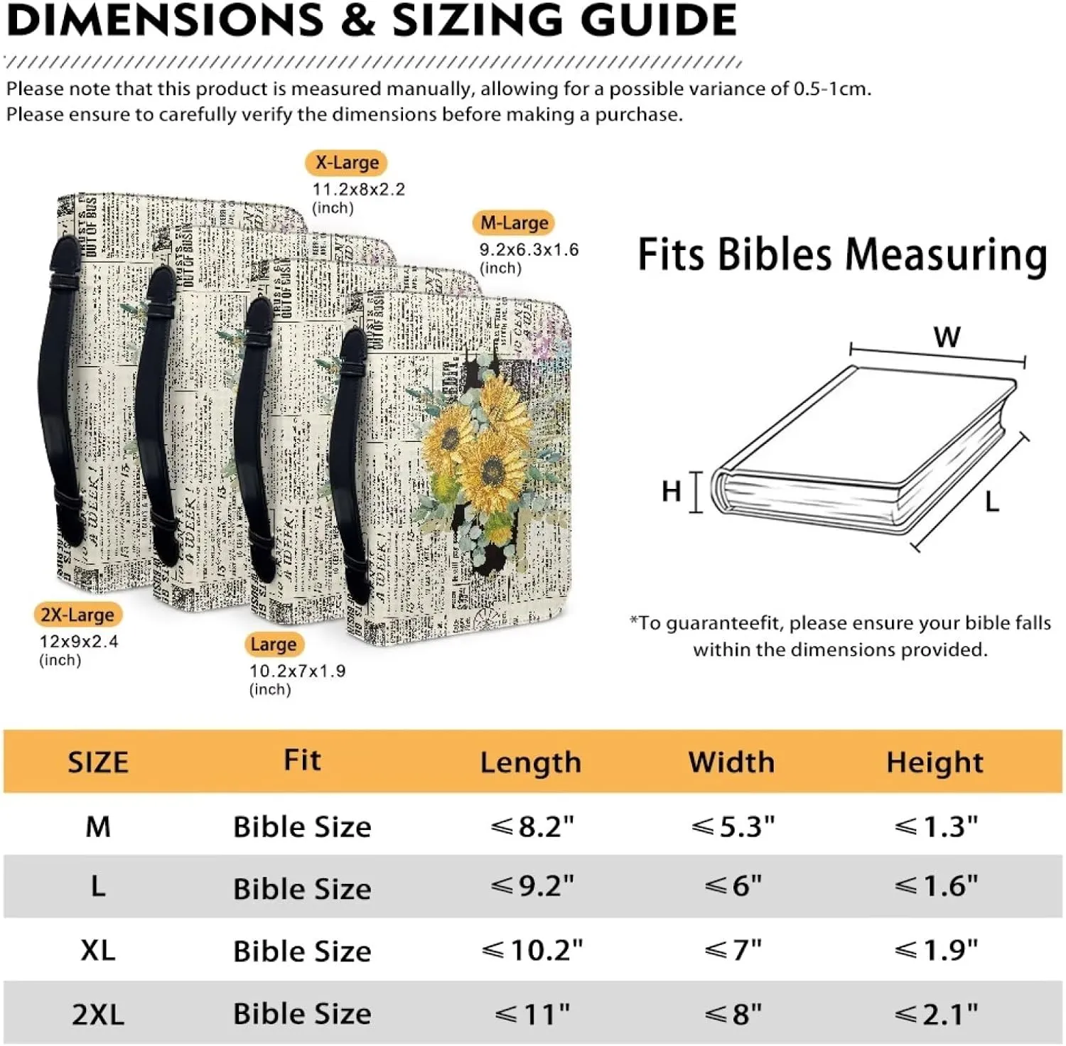 Personalized Bible Covers Bible Covers for Women Men with Pockets Extra Large Bible Case