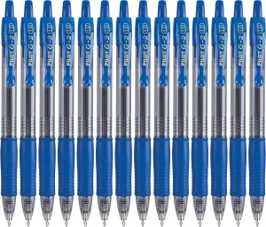 Pilot, G2 Premium Gel Roller Pens, Bold Point 1 mm, Pack of 14, Blue
