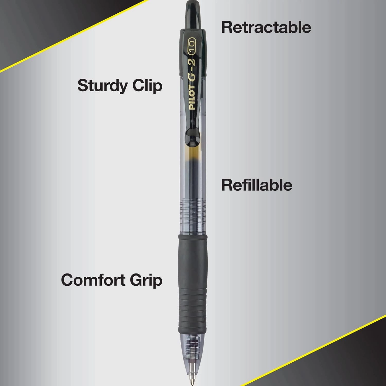 Pilot, G2 Premium Gel Roller Pens, Bold Point 1 mm, Pack of 14, Black