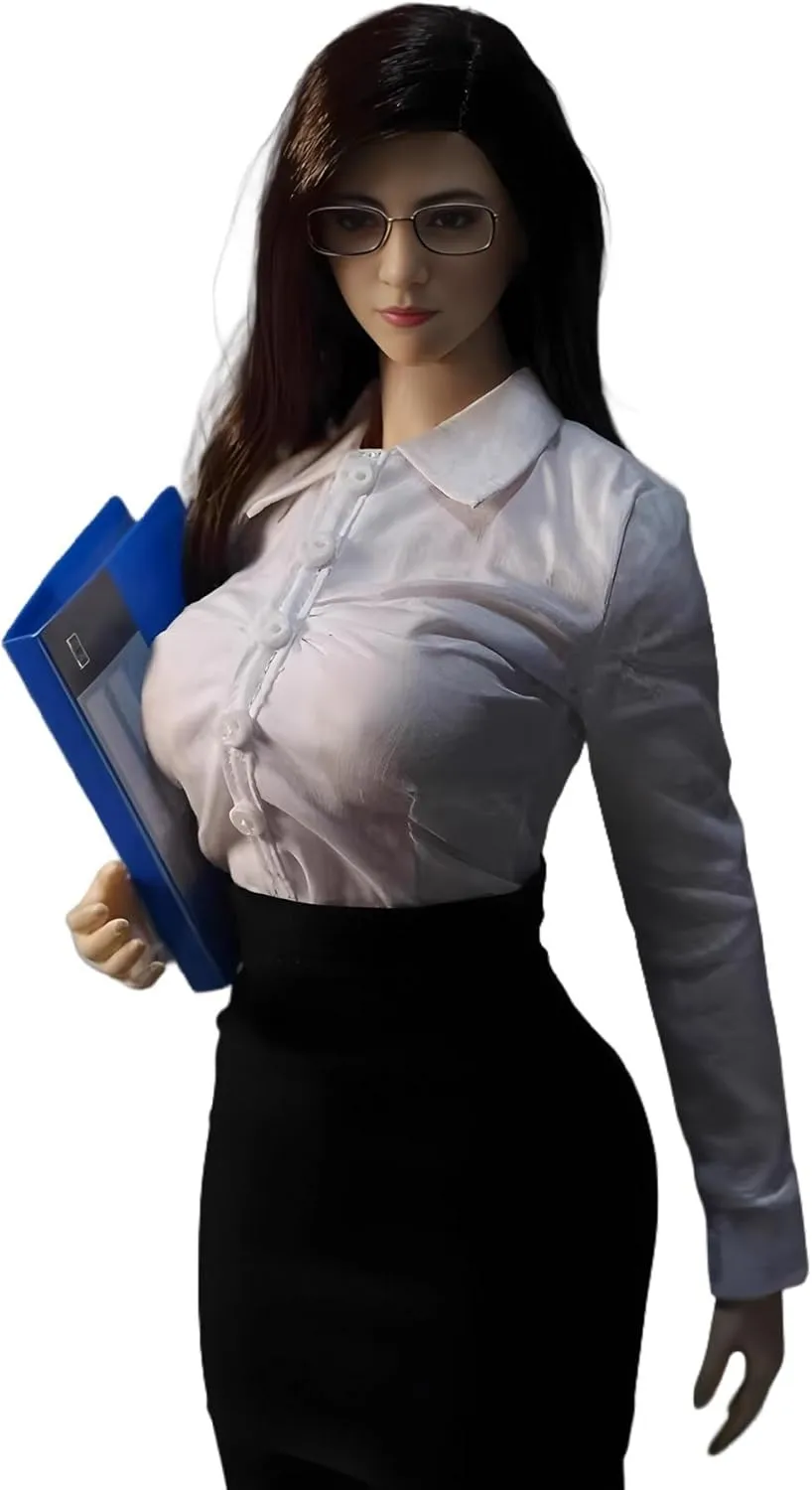 Pipigirl 1/6 Scale Figure Doll Clothes Set, Office Women's Clothing, Outfit Costume for 12 Inch Female Action Figure for Phicen TBLeague 1/6 Female Seamless Action Figures(Only Clothes)