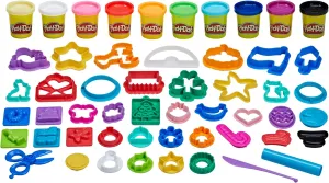 Play-Doh Holiday Set of Tools, 43 Accessories & 10 Modeling Compound Colors, Non Candy Halloween Handout Toys & Party Favors, Kids Arts & Crafts, Preschool Toys, Ages 3  (Amazon Exclusive)