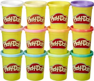 Play-Doh Pastel Colors Bulk 12-Pack of 4-Ounce Cans, Party Favors, Kids Arts & Crafts, Preschool Toys, Ages 2  (Amazon Exclusive)