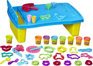 Play-Doh Play 'n Store Table Toy, 25  Accessories, 8 Cans of Assort. Colors, Back to School Classroom Supplies, Kids Arts & Crafts, Preschool Toys, Ages 3  (Amazon Exclusive)